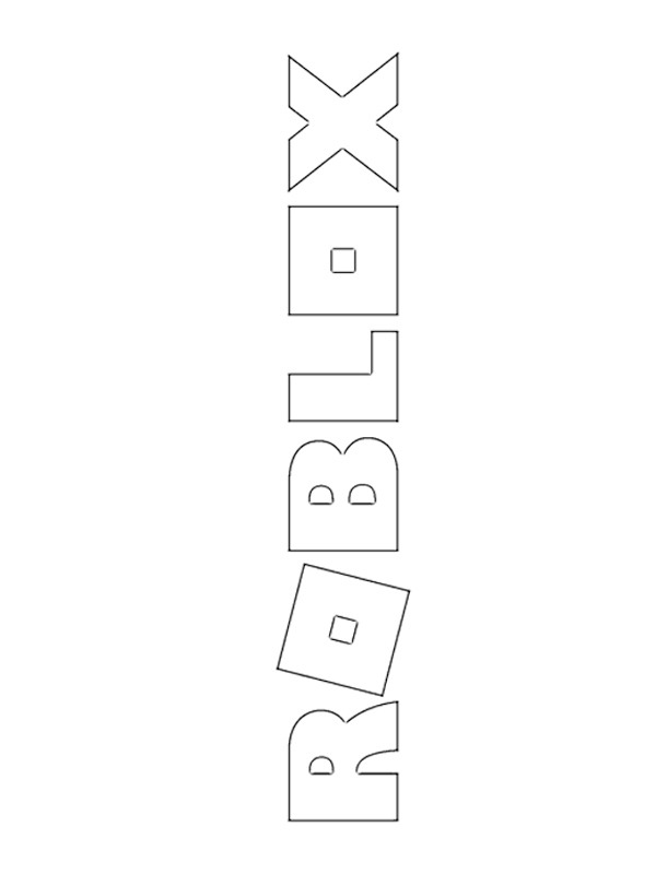 Logo Roblox omalovánka