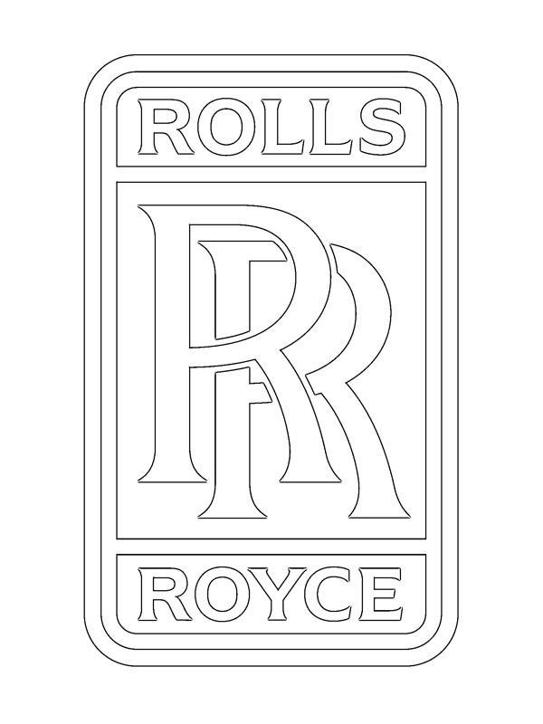 Rolls-Royce logo omalovánka