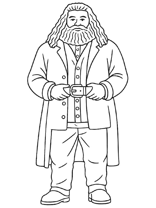 Rubeus Hagrid (Harry Potter) omalovánka Rubeus Hagrid (Harry Potter) omalovánka