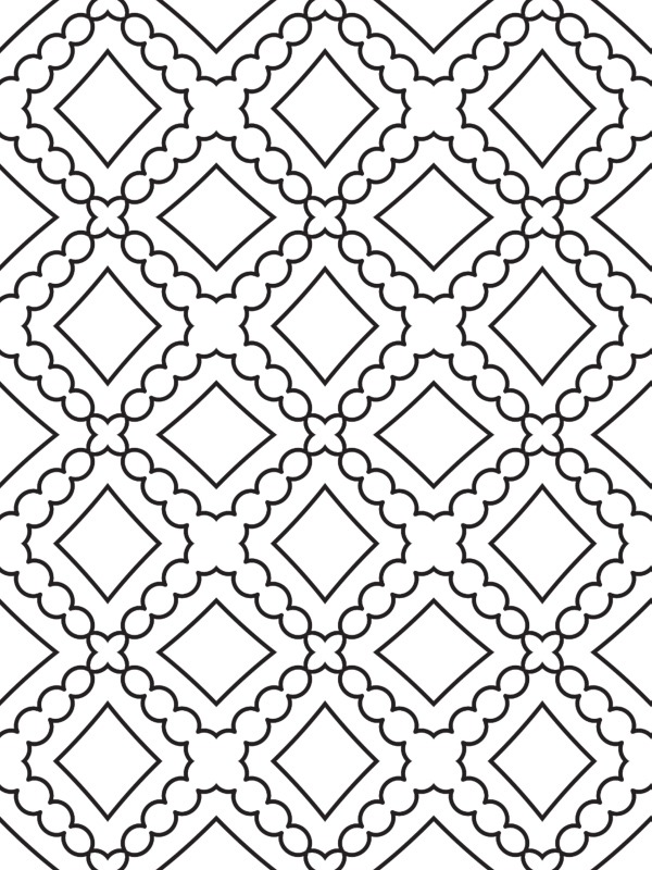 Mandala ve formě diamantů omalovánka Mandala ve formě diamantů omalovánka