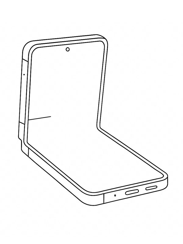 Samsung Galaxy Z Flip7 omalovánka Samsung Galaxy Z Flip7 omalovánka