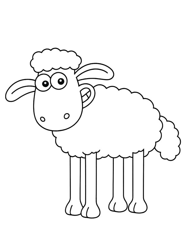 Shaun (Ovečka Shaun) omalovánka Shaun (Ovečka Shaun) omalovánka