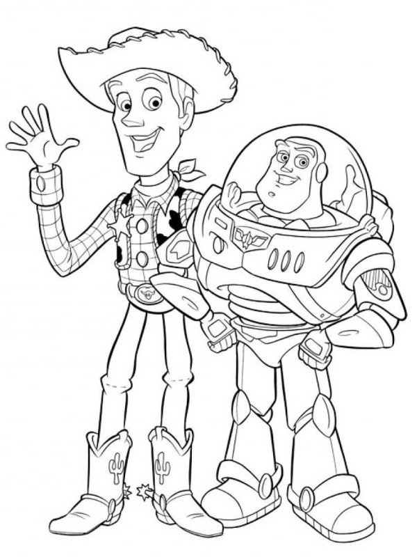 Woody en Buzz Rakeťák omalovánka
