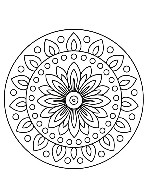 Mandala kytice omalovánka Mandala kytice omalovánka