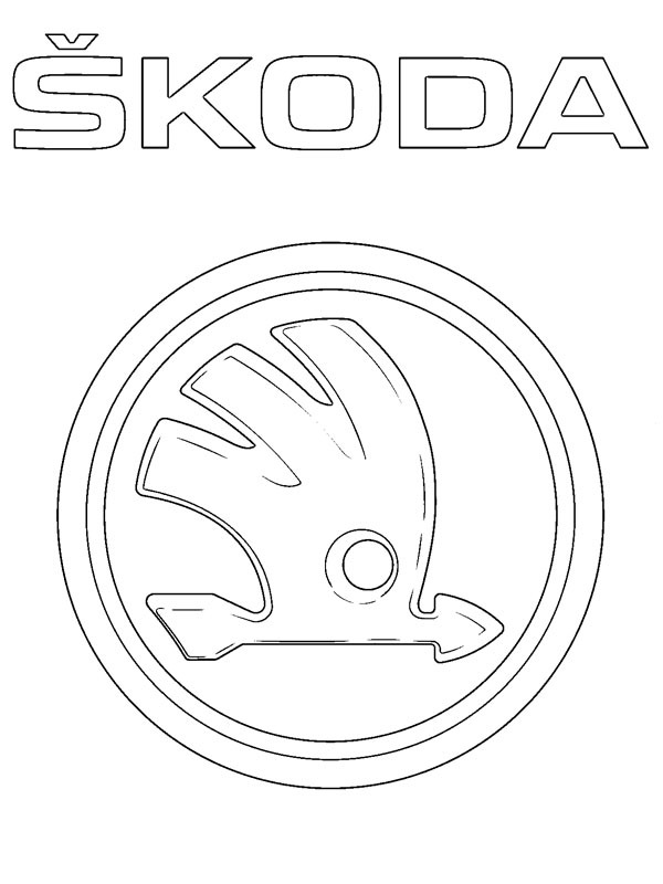 Škoda logo omalovánka