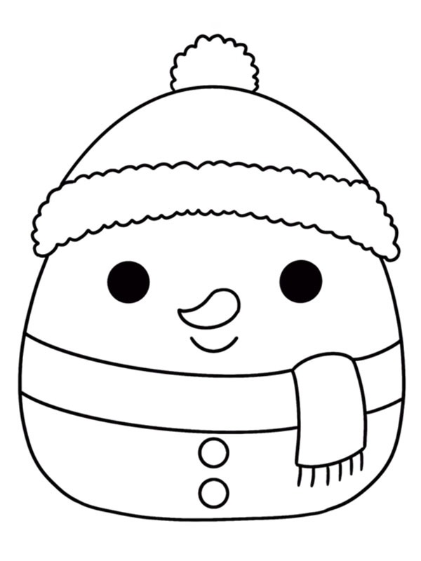 Sněhulák (Squishmallows) omalovánka Sněhulák (Squishmallows) omalovánka