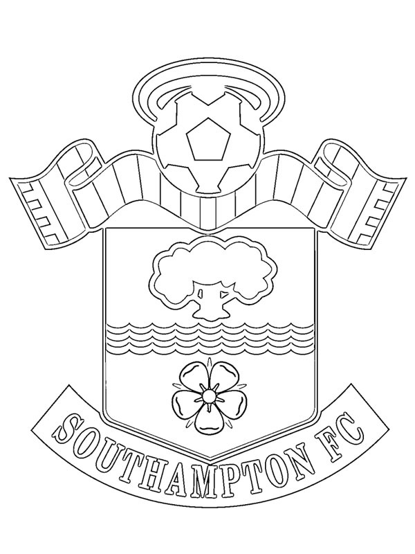 Southampton FC omalovánka Southampton FC omalovánka