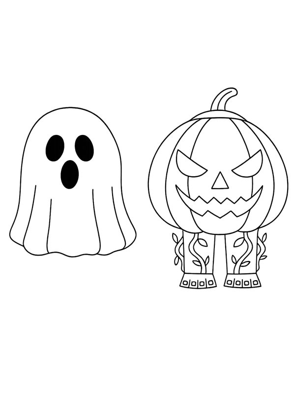 Spooky and Pumpky (Steal A Brainrot) omalovánka Spooky and Pumpky (Steal A Brainrot) omalovánka
