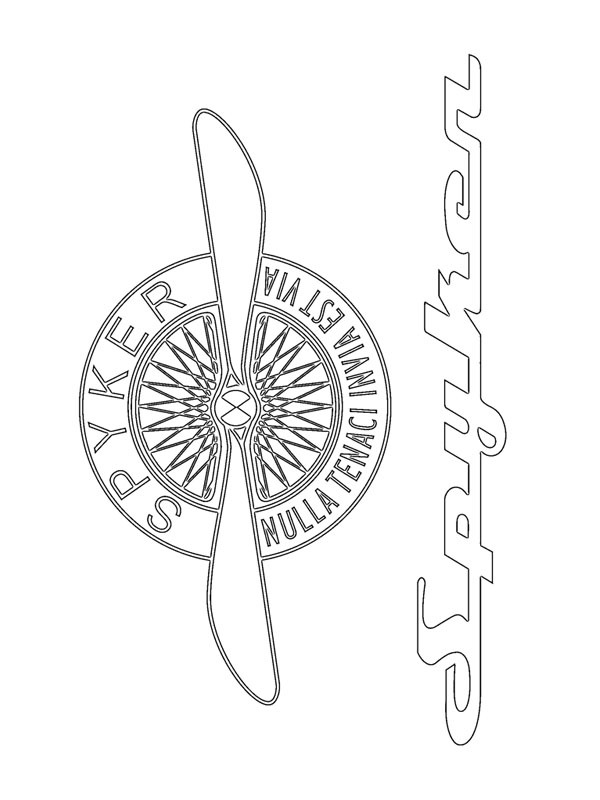 Spyker logo omalovánka