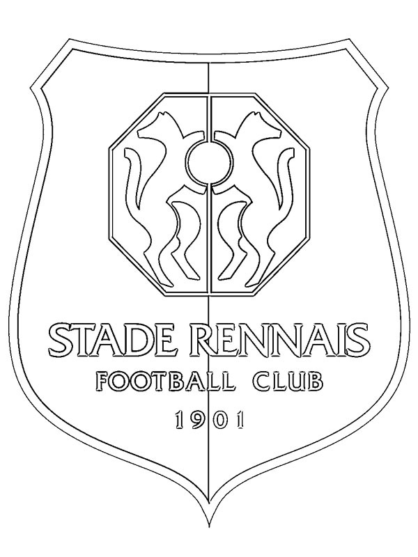 Stade Rennais FC omalovánka Stade Rennais FC omalovánka
