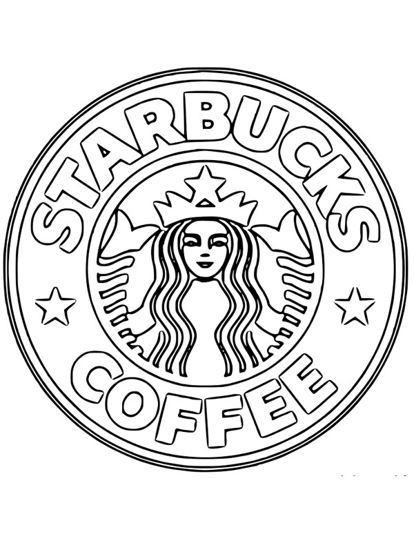 Logo Starbucks omalovánka