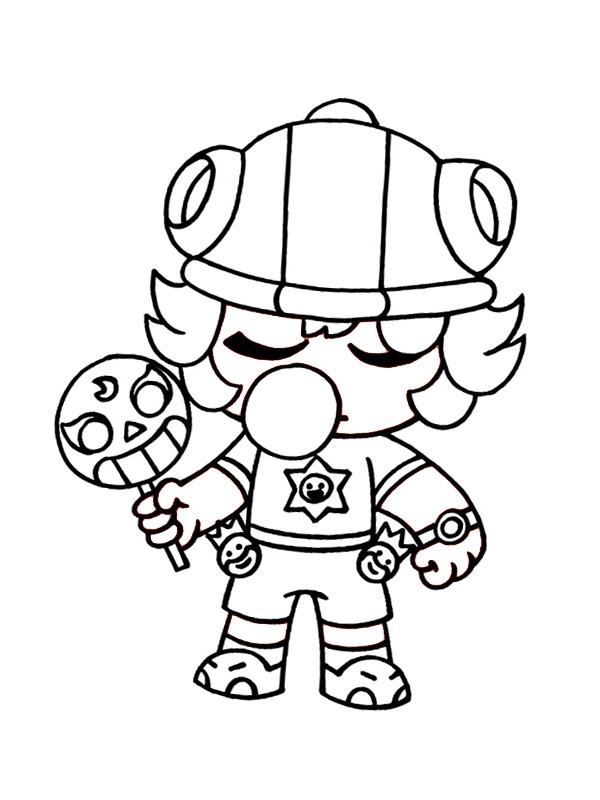 Sugar Rush Sandy Brawl Stars omalovánka Sugar Rush Sandy Brawl Stars omalovánka