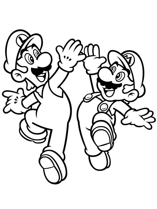 Mario a Luigi omalovánka