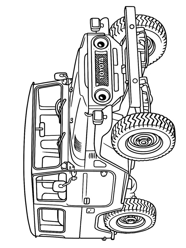 Toyota Land Cruiser FJ40 omalovánka Toyota Land Cruiser FJ40 omalovánka