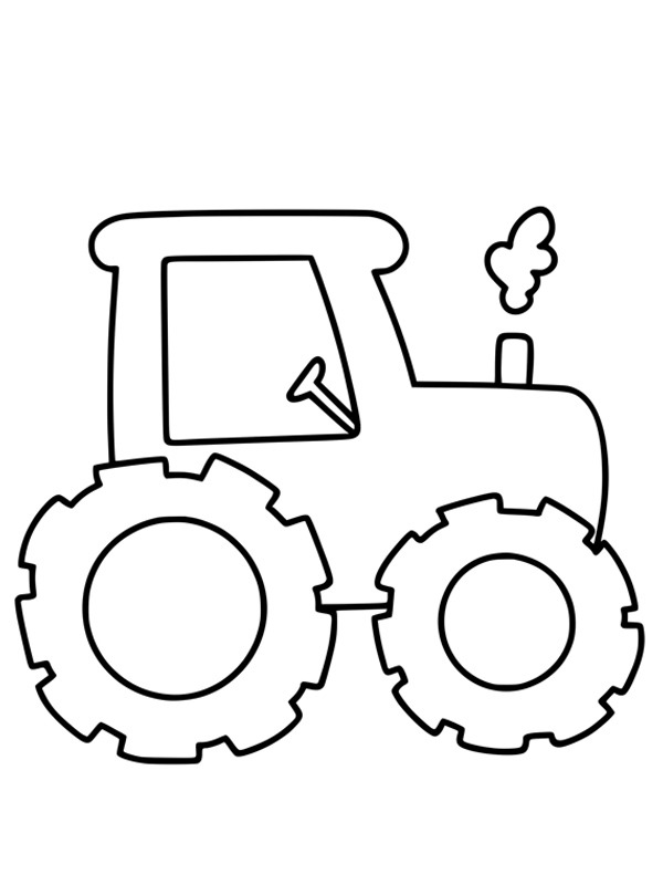 Jednoduchý traktor omalovánka