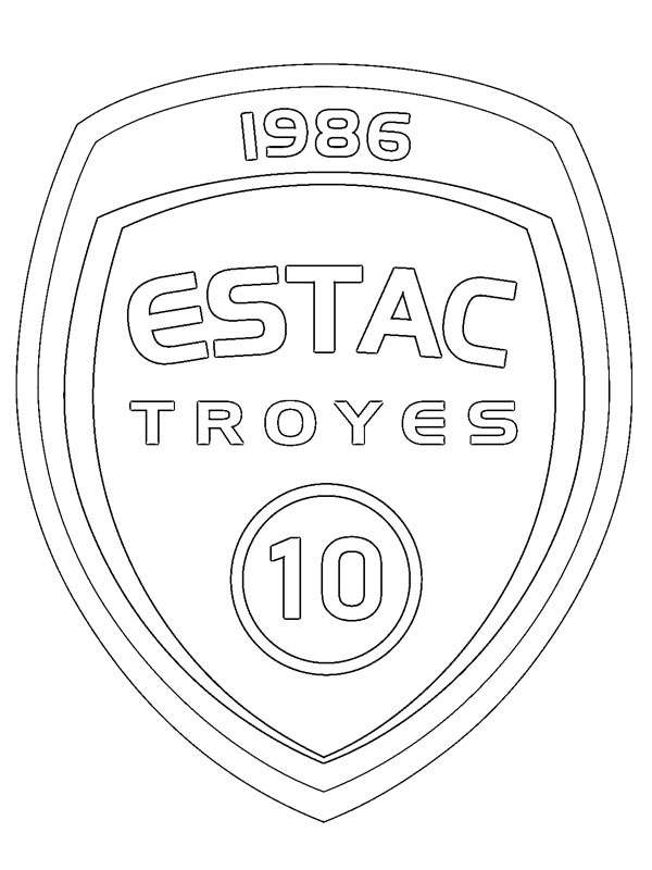 Troyes AC omalovánka Troyes AC omalovánka