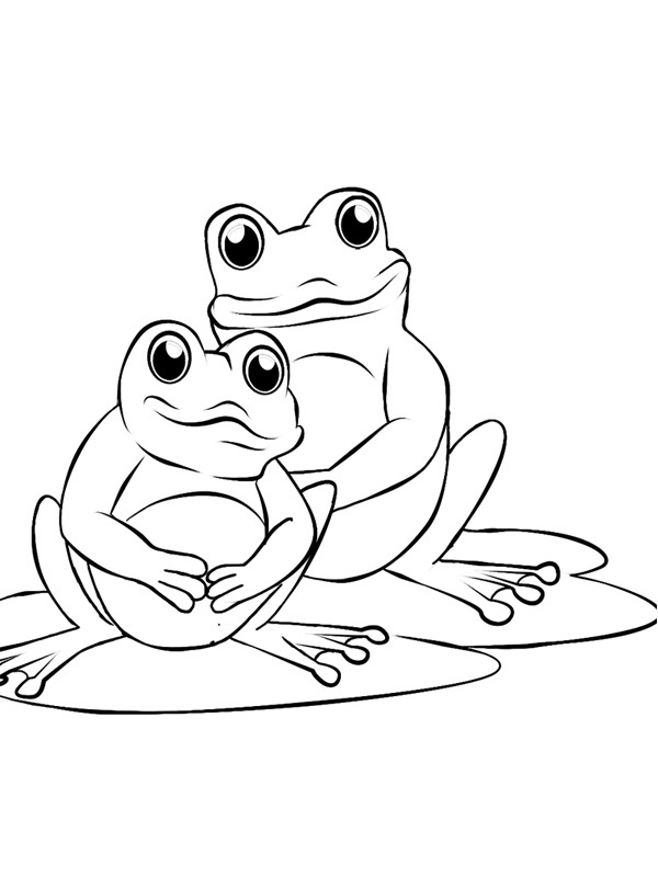 Dvě žáby omalovánka