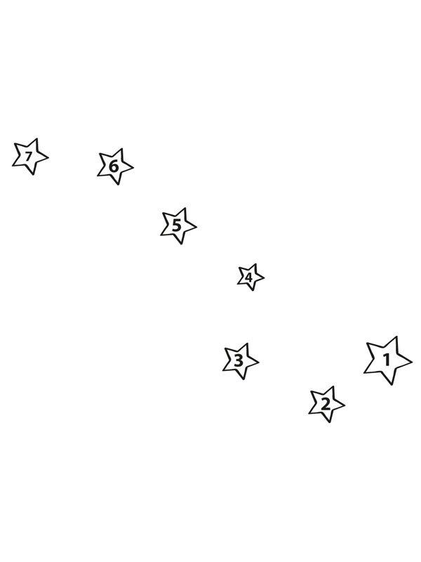 Spojování hvězd omalovánka