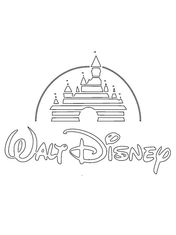 Walt Disney logo omalovánka