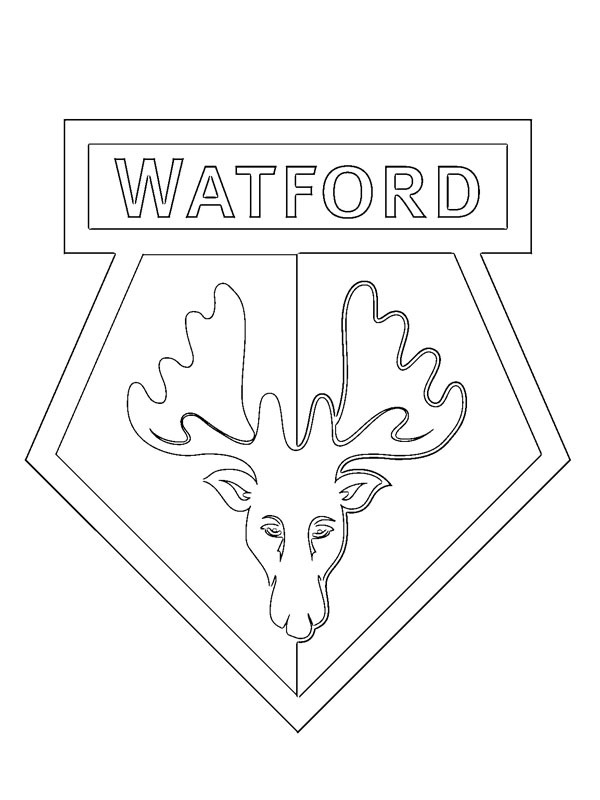 Watford FC omalovánka Watford FC omalovánka