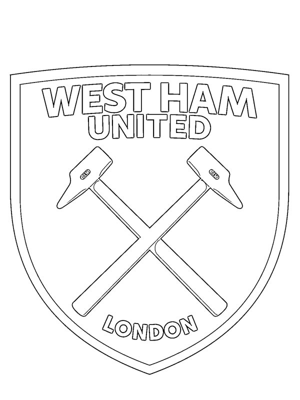West Ham United FC omalovánka West Ham United FC omalovánka