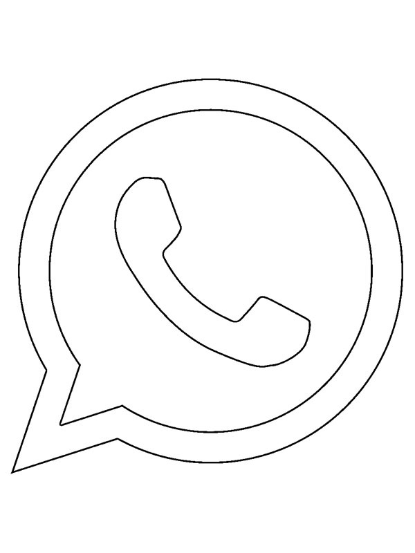 WhatsApp logo omalovánka