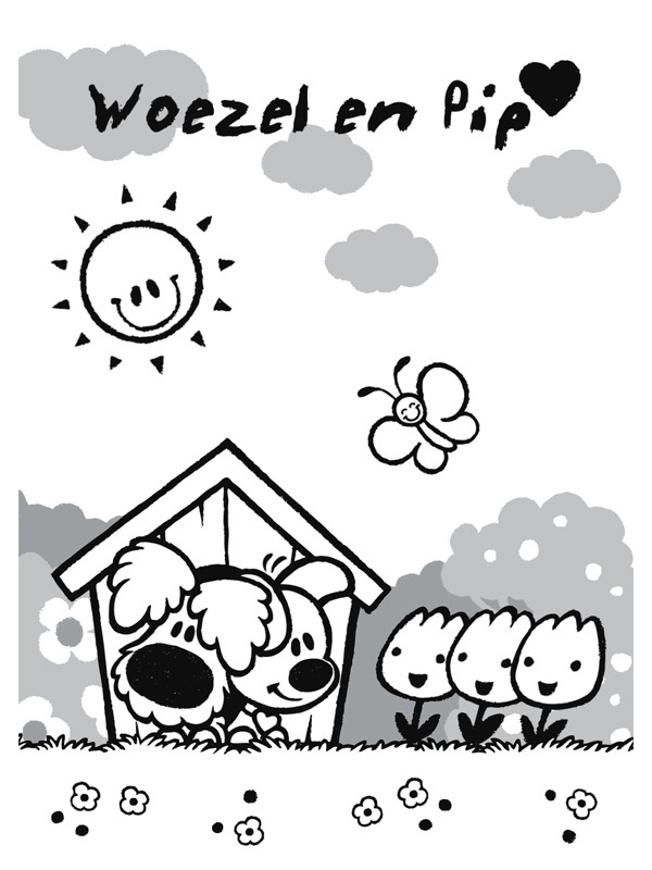 Woozle a Pip na zahradě omalovánka