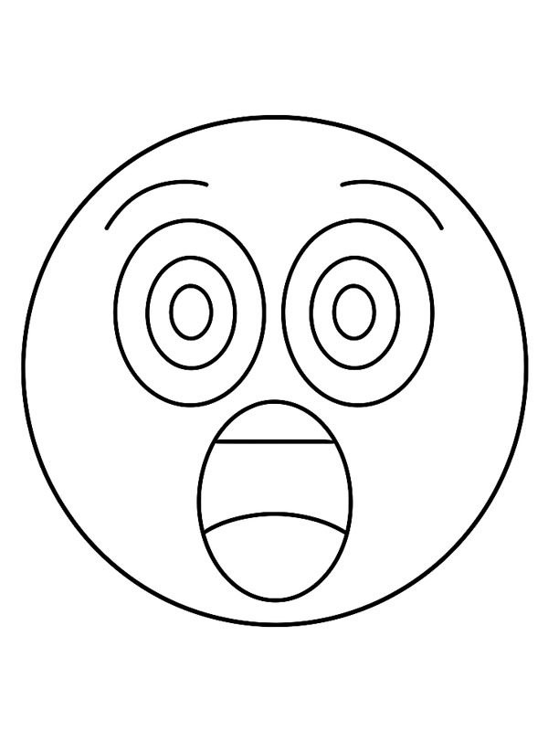 Udiven&yacute; emoji omalovánka