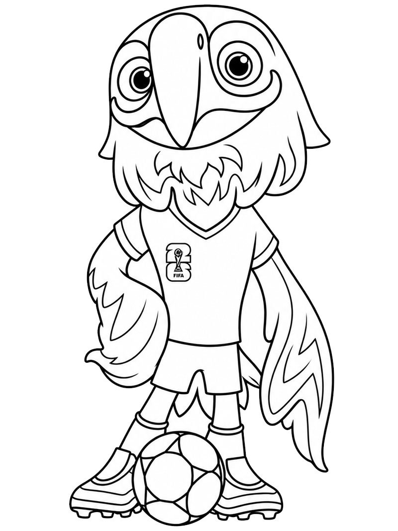 Clutch Orel Bělohlav&yacute; (Maskot Mistrovstv&iacute; Světa 2026) omalovánka